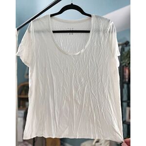A new day white tee